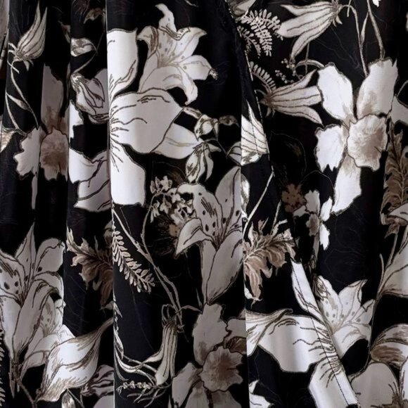 INC Top XL Floral Faux Wrap Cap Sleeve Ruched Crop Boho Chic Festival Coquette - Picture 9 of 12